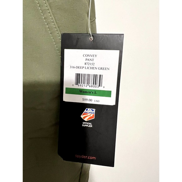 NWT Spyder Women's Green Activewear Convertible Pants Zip off Shorts Size Large - Picture 7 of 11